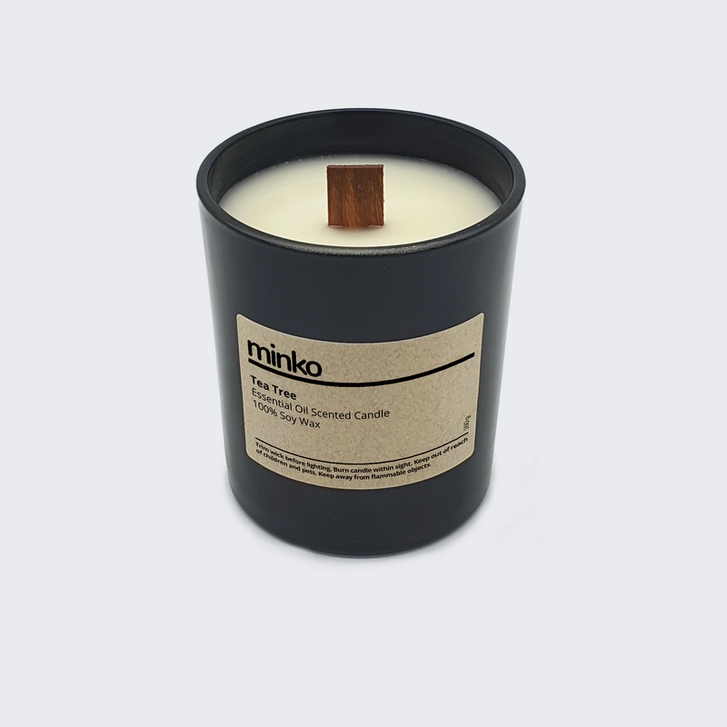 Tea Tree | Essential Oil Scented Candle | Wood Wick
