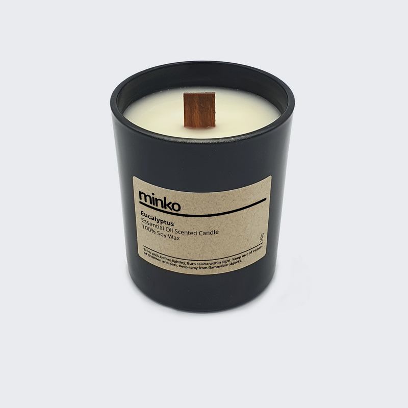 Eucalyptus | Essential Oil Scented Candle | Wood Wick