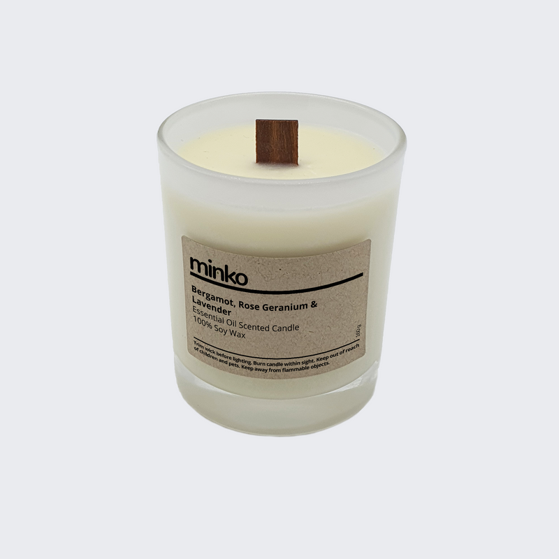 Scented Cendle_White _Wood_Stress Relief